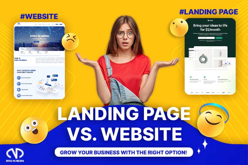 Landing page vs website | Dynu In Media